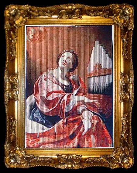 framed   Simon  Vouet Saint Cecilia, ta009-2